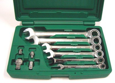 Klucze płasko-oczkowe z grzechotką JONNESWAY W45110S, 8-19 mm, 6 sztuk