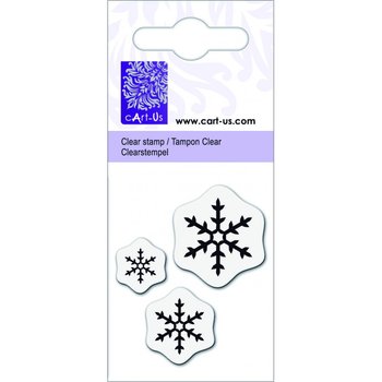 Knorr Prandell, stempel transparentny, Śnieżynki, 3 sztuki