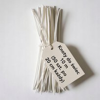 Knoty do świec sypanych i wszystkich innych, 10m (50 szt. po 20 cm każdy)
