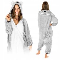  Koala kigurumi onesie piżama męska ciepła kombinezon prezent S