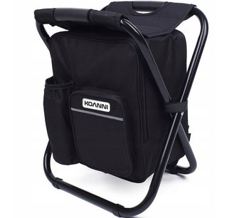 Koanni, Krzesełko wędkarskie składane termiczne 2w1, czarne - KOANNI
