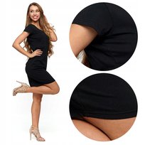 Kobieca Elegancka Czarna SUKIENKA LETNIA Damska Prosta MORAJ r. XXL Moraj