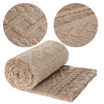 Koc 200x220 Design Tłoczony WarKocz Beż - Eurofirany