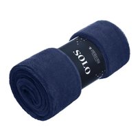 Koc 200x220 Mikrofibra Jednolity Miękki Solo Granatowy