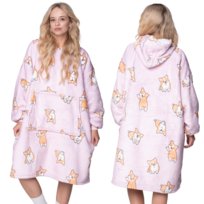 Koc Bluza Oversize Ciepła Gruba Kocobluza 2W1 Xxl Corgi Futrzak [Kb-W36]
