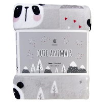 Koc Cute Animals 150X200 Cm Szary