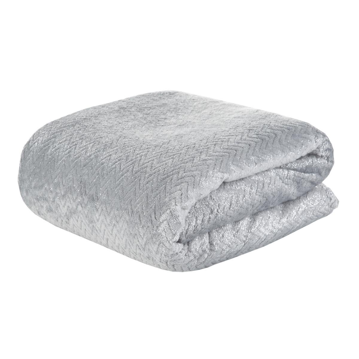 Koc DESIGN 91 Flano BETH, srebrny, 70x160 cm