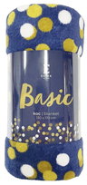 Koc dziecięcy Basic 130x170 niebieski kropki Essex