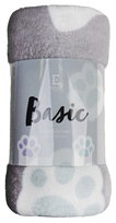 Koc dziecięcy Basic 130x170 szary łapki Essex