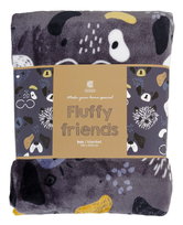 Koc Fluffy friends 150x200 szary psy Essex
