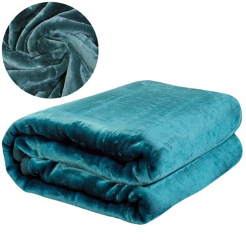 Koc Narzuta 160X200 Cm Na Łóżko Miękki Gruby Ciepły Akrylowy Zielony - EDANTI