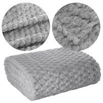 Koc Narzuta Cindy6 150x200 Mikrofibra Tłoczony Pled Srebrny