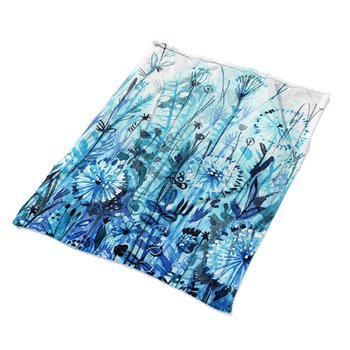 Koc, narzuta, FABRICSY, niebieski, 100x135 cm - Fabricsy