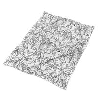 Koc narzuta na fotel ze wzorem Koty w stylu Doodle, Fabricsy Fabricsy