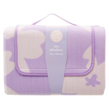 Koc Piknikowy, Hello Spring, Fioletowy, 150x200 cm - Empik