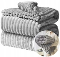 KOC PLED NARZUTA NA ŁÓŻKO MIĘKKI CIEPŁY KOCYK WYTŁACZANY 160X200 CM