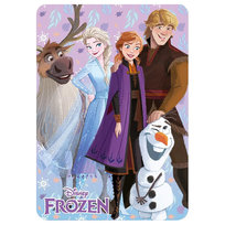 Koc polarowy Frozen: Kraina Lodu - Siostry Anna i Elsa oraz przyjaciele (367239)