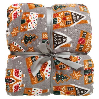 Koc Polarowy, Joyful Xmas, Domki, 150 x 200 cm - Empik