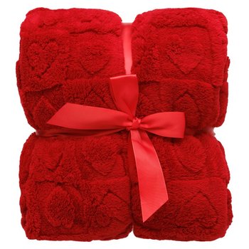 Koc Polarowy, Joyful Xmas, Serduszka, 150 x 200 cm - Empik