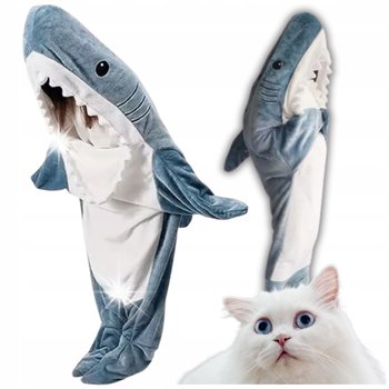 KOC REKIN PIŻAMA ŚPIWÓR STRÓJ KOCOBLUZA KOSTIUM 208CM SZARY SHARK BAL XXL - Inna marka