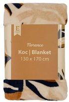 Koc W Botaniczny Wzór Liście - Florence  - 130 X170 Cm BBK