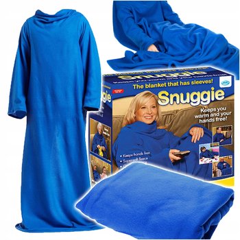 KOC Z RĘKAWAMI CIEPŁY NIEBIESKI DUŻY 138 x 180 NIEBIESKI - DomoweHity24