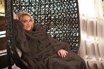 Koc z rękawami Kangoo, ciemnoszary, 150x210 cm cm