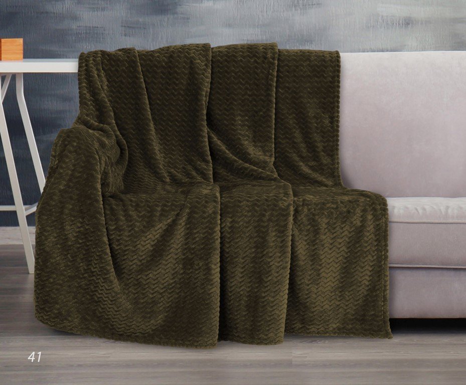 Koc Zig-Zag Minky Wave, Matex, 150x200 cm, zielony