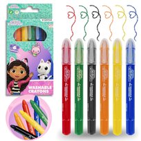 Koci Domek Gabi kredki zmywalne, kredki szkolne 6 kolorów DREAMWORKS