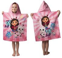 KOCI DOMEK GABI Ręcznik DZIECIĘCY  z Kapturem PONCHO OKRYCIE KĄPIELOWE Gabby's Dollhouse