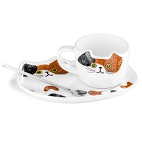 Kocia filiżanka ze spodkiem i mieszadełkiem 220ml Gadget Master