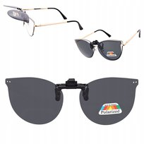 Kocie uchylne NAKŁADKI PRZECIWSŁONECZNE POLARYZACYJNE NA OKULARY KOREKCYJNE