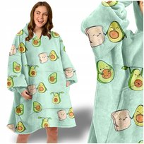 Koco Bluza Oversize Długa Ciepła Koc Bluza Damska Z Kapturem Na Walentynki Avante