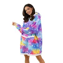 KOCOBLUZA KOC BLUZA CIEPŁA 2w1 GRUBA XXL FUTRZAK POLAR z kapturem OVERSIZE Alessio