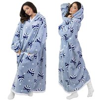 KOCOBLUZA KOC BLUZA CIEPŁA 2w1 GRUBA XXL FUTRZAK POLAR z kapturem OVERSIZE Alessio