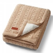 Kocyk bawełniany z ociepleniem beżowy Babyono 1657