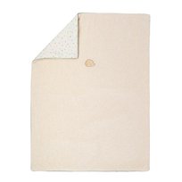 Kocyk dziecięcy 75x100 MILA, ZOE i LANA beżowy dwustronny Nattou