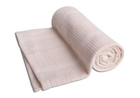 Kocyk dziecięcy 75x100 Sisi kremowy bawełniany BabyMatex