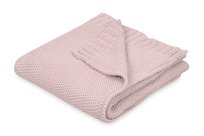 Kocyk pled dziecięcy 80x100 Tully pudrowy różowy bawełniany BabyMatex