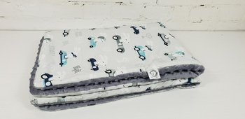 Kocyk Przedszkolaka Pędzący Królik 100x150 cm dapple gray - MIA home