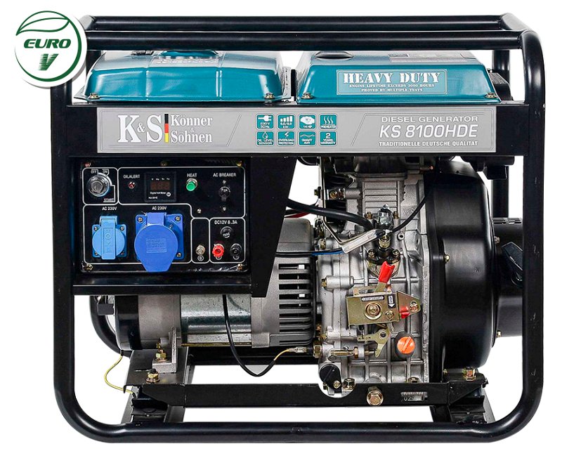 Könner & Söhnen Generator Prądotwórczy Diesel 6,0Kw 230V Ks 8100Hde (Euro V)