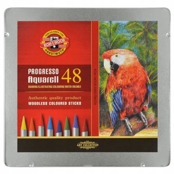 Koh-I-Noor, Kredki akwarelowe bezdrzewne Progresso Aquarell, 48 szt - Koh-I-Noor