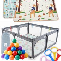 KOJEC DLA DZIECKA DZIECI 150x180 PREMIUM GRUBA MATA PIŁKI UCHWYTY + TORBA