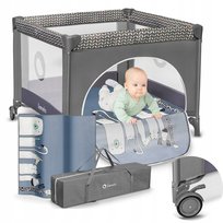 Kojec dla dziecka GRUBY MATERAC + torba transportowa + kółka Lionelo Lene