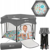 Kojec dla dziecka SKŁADANY duży PLAC ZABAW boczne wejście LIONELO ROEL PLUS