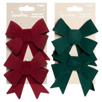 Kokarda aksamitna, zielona, 2 szt