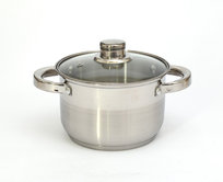 KOKO - Garnek nierdzewny z pokrywką - Koral - 22 cm - 4,5 L