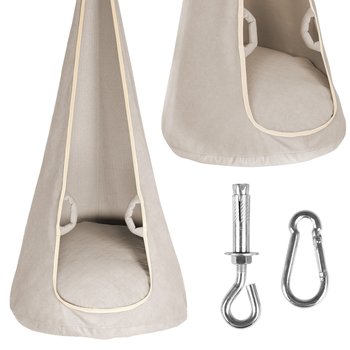 KOKON DLA DZIECI HUŚTAWKA HAMAK FOTEL WISZĄCY BUJANY DO DOMU POKOJU OGRODU - GodBless