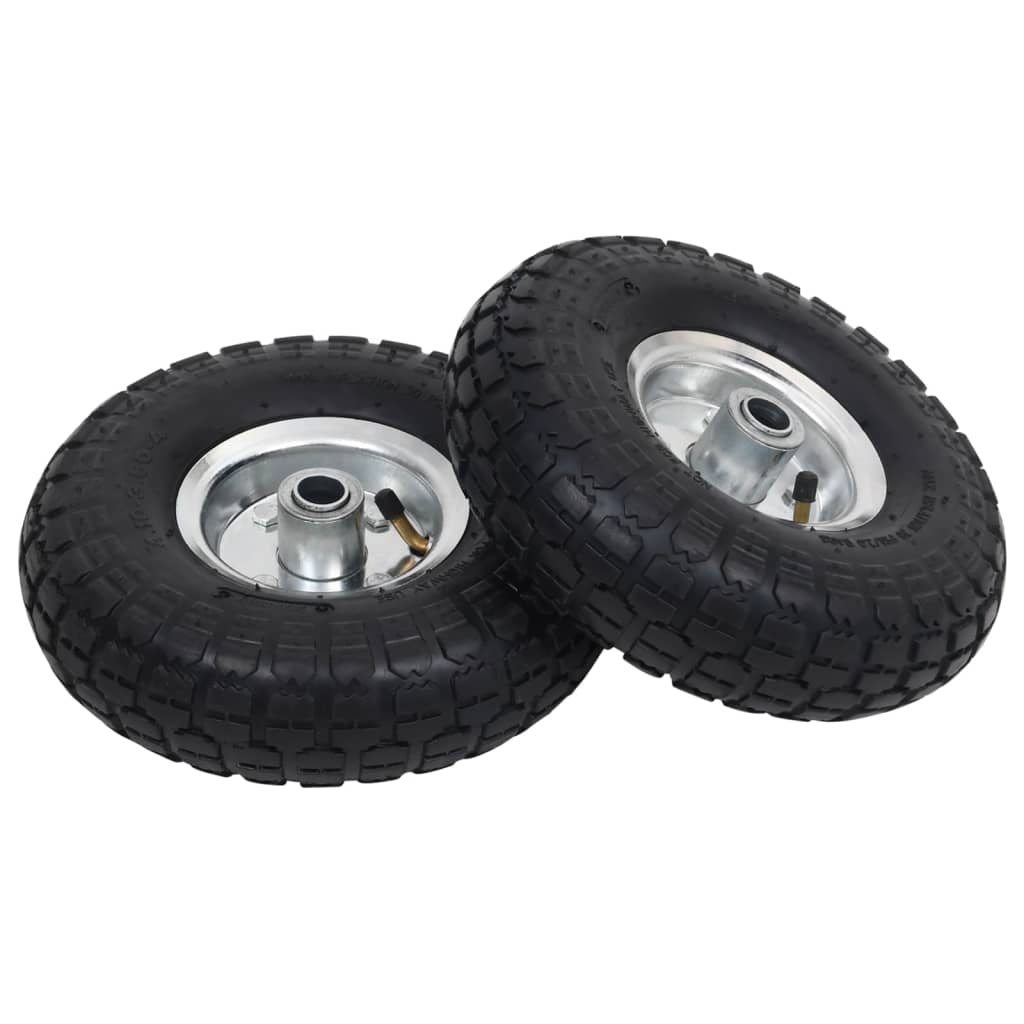 Koła do wózka transportowego z obręczami vidaXL, 2 szt., 26x8,3 cm