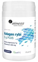 Kolagen rybi 5 g PLUS siarka OptiMSM wit C x 25 porcji proszek || Aliness